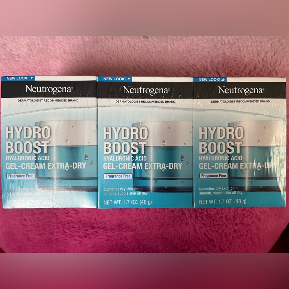 3 pack NEUTROGENA GEL-CREAM, EXTRA-DRY, HYDRO BOOST - 1.7 OUNCE